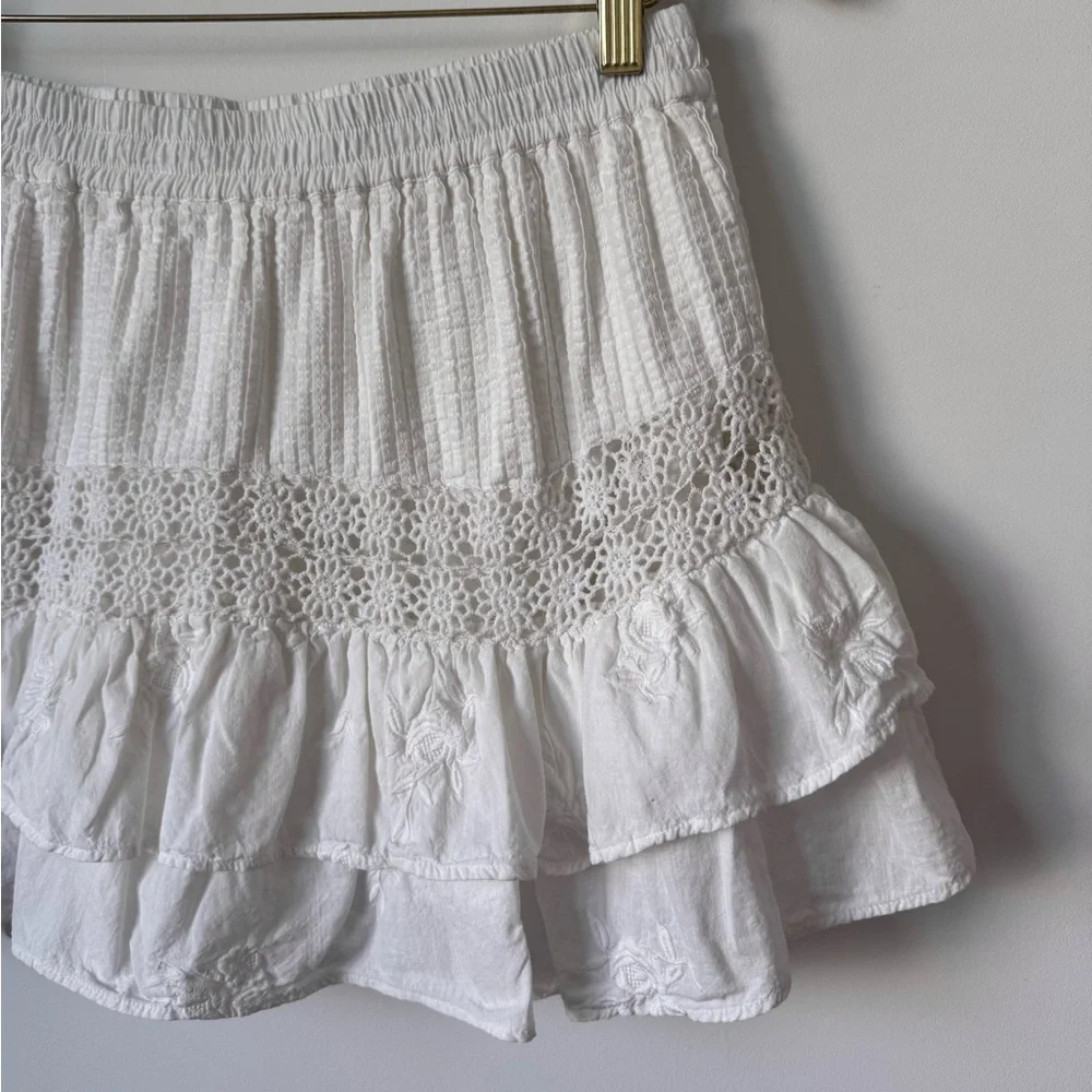 Love Shack Fancy True White Rilo Skirt - Size L - Picture 5 of 13